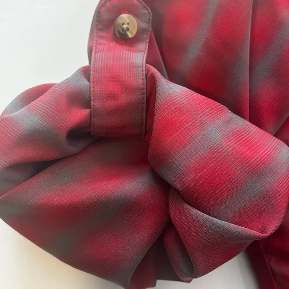 The North Face mens red plaid performance button down shirt size M - Picture 9 of 13